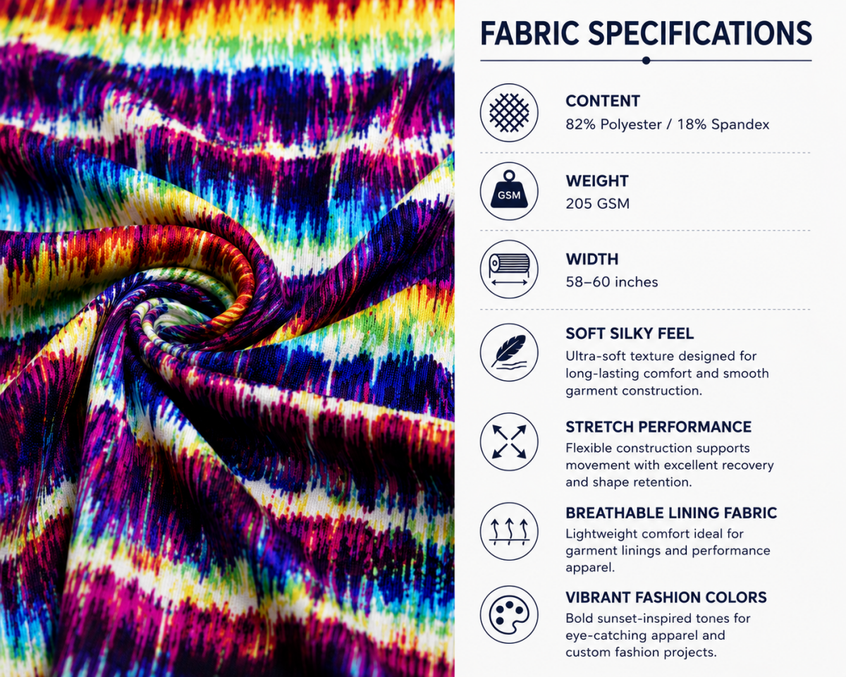 P - SPT02| Printed Spandex Fabric for Swimwear | Sportek Poly - Spandex Tricot - Spandexbyyard