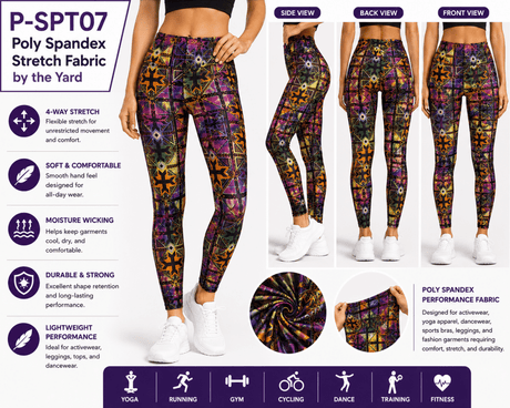 P - SPT07 Poly Spandex Stretch Fabric by the Yard - Spandexbyyard