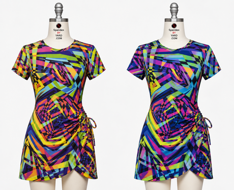 P - SPT101 - 01 | geometric, abstract, Printed Spandex - Spandexbyyard