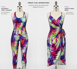 P - SPT107 | abstract, painting, rainbow, multi - color, Printed Spandex - Spandexbyyard