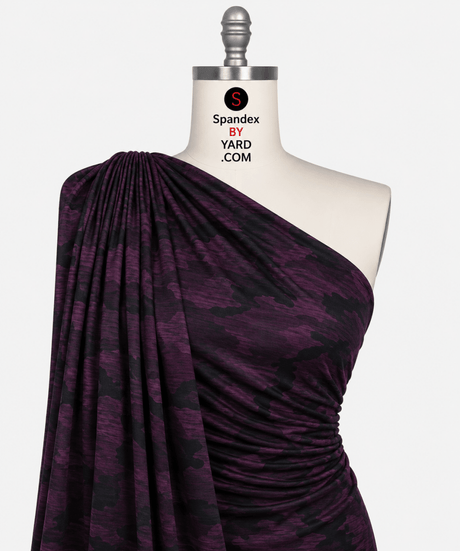 P - X8 - B - MIR215 - 00 Maroon Double Brushed Performance Fabric by the Yard - Spandexbyyard