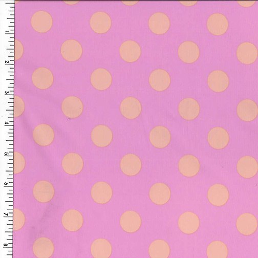 PSPN93 Spandex Tricot Orange-Pink Dot