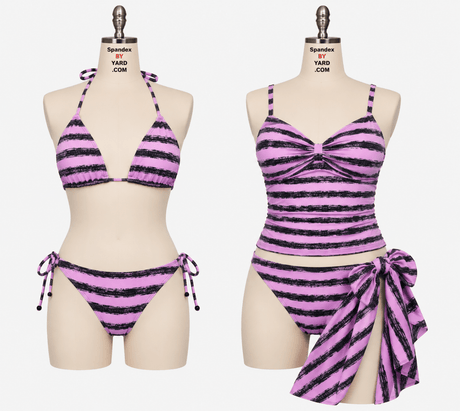 PIYC01 Static Stripe Printed Spandex Fabric – Stretch Fabric for Activewear, Leggings & Sportswear by the Yard - Spandexbyyard