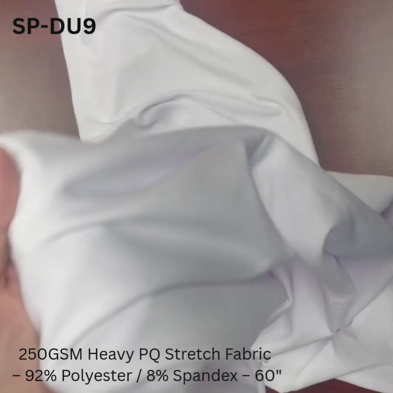 SP-DU9 Heavy PQ Stretch Fabric by the Yard – 250GSM Polyester Spandex 60"