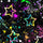 Rainbow Star Splatter2 – Colorful Star & Paint Splatter Print - Spandexbyyard