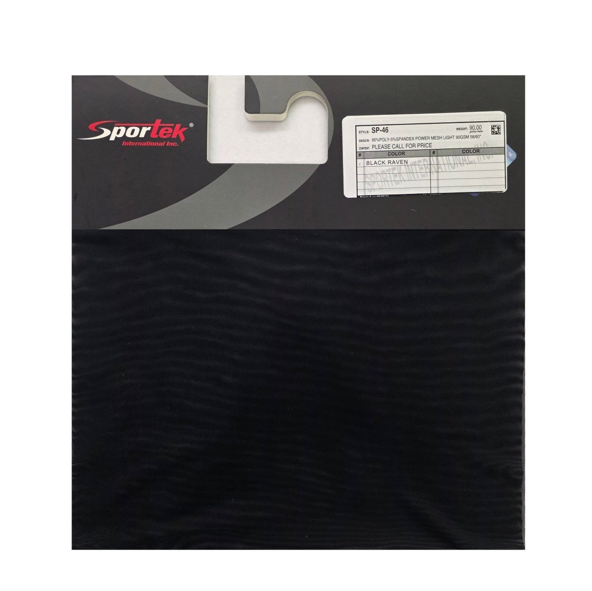 SP-46 95% Polyester 5% Spandex Power Mesh Fabric – Lightweight Black Raven - Spandexbyyard