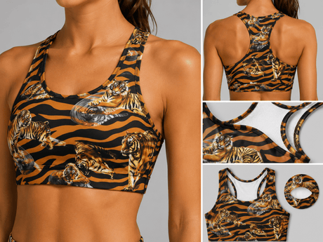 SP-DP3605 Tiger Ghost Printed Spandex Fabric – Animal Print Stretch Fabric for Activewear by the Yard - Spandexbyyard