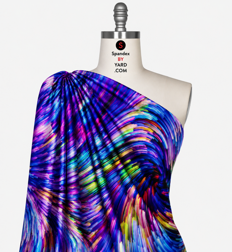 SP - NP2641 Wave of Colors Nylon Spandex Digitally Wet Print - Spandexbyyard
