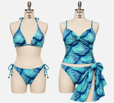 SP - NP2653 Aqua Mermaid Nylon Spandex Digitally Wet Print - Spandexbyyard