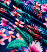 SP - NP2662 Navy Blue Green Pink Nylon Spandex Digitally Wet Print - Spandexbyyard