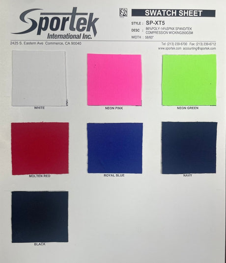 SP - XT5 | Spand - Tek Compression wicking - Spandexbyyard