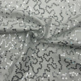 Sportek Stretch Jersey with Silver Sequin - Spandexbyyard