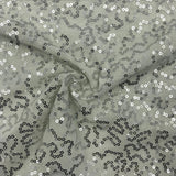 Sportek Stretch Mesh with Silver Sequin - Spandexbyyard