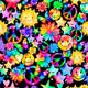 SPT 6661 WATERCOLOR PEACE FLOWERS - Spandexbyyard
