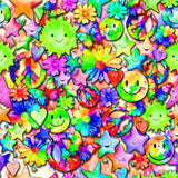 SPT 6661 WATERCOLOR PEACE FLOWERS - Spandexbyyard
