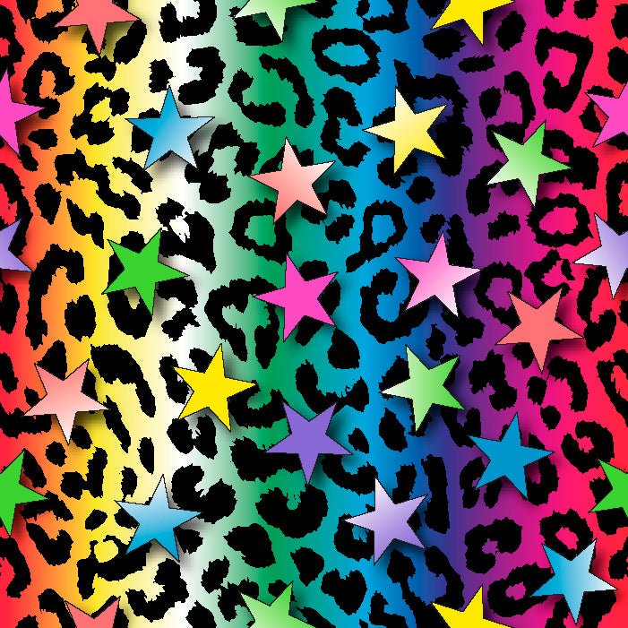 Rainbow Leopard Print Design - Spandexbyyard