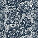 SPT-6689 Lace Flower Printed Spandex Fabric – Elegant Floral Stretch Fabric for Dresses & Dancewear by the Yard