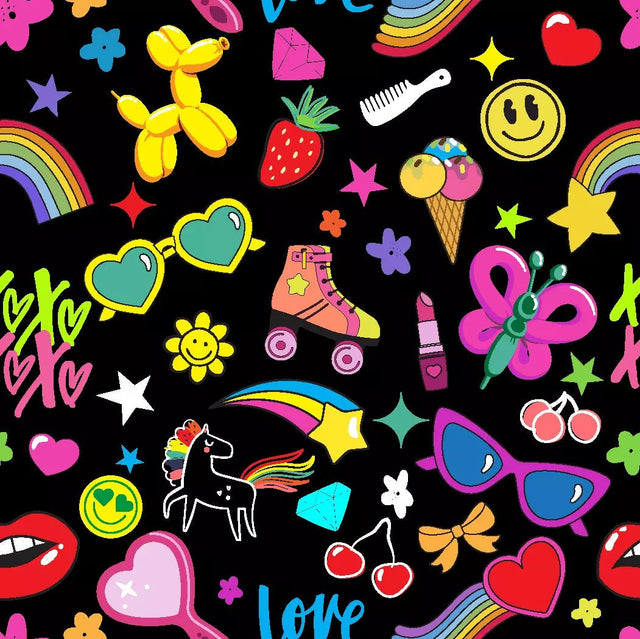 SPT - 6691 (XOXO) Printed Spandex Fabric - Spandexbyyard