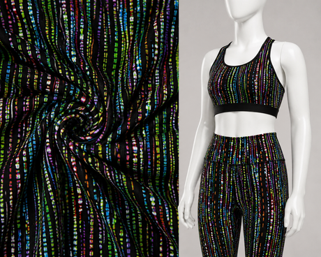 SPT13 - 1 Abstract Printed Spandex Fabric by the Yard – 4 Way Stretch Activewear Fabric - Spandexbyyard
