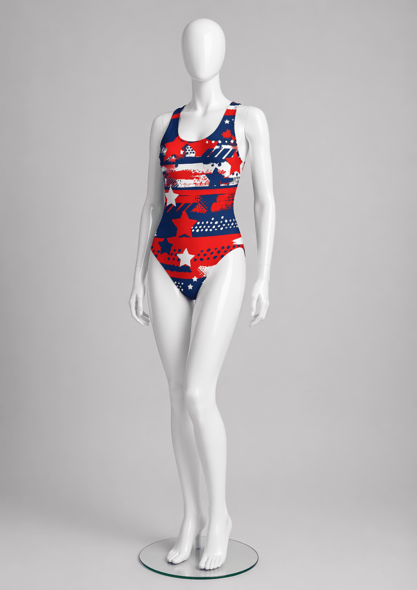 SPTS - 1 | Distresses Stars - Patriotic Stars & Stripes Brushstroke - Spandexbyyard