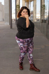 SWO1763 - 6 Printed Spandex Fabric | Floral Brushstrokes Design - Spandexbyyard