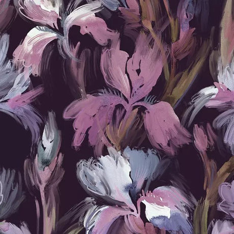 SWO1763 - 6 Printed Spandex Fabric | Floral Brushstrokes Design - Spandexbyyard