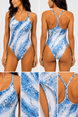 SWO1763-8 Marbled Abstract Printed Spandex Fabric – Stretch Fabric for Activewear, Swimwear & Leggings by the Yard - Spandexbyyard