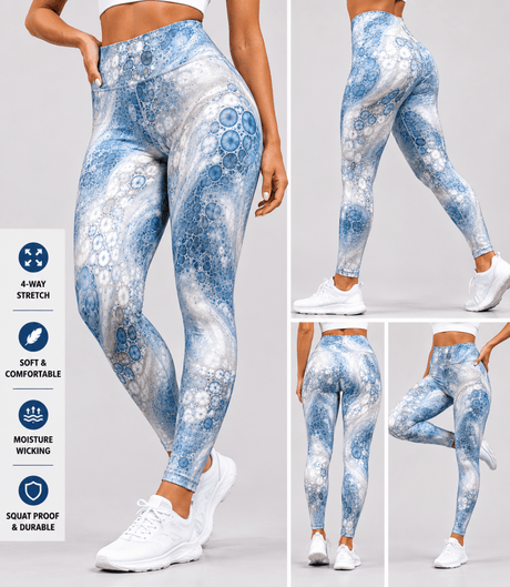 SWO1763-8 Marbled Abstract Printed Spandex Fabric – Stretch Fabric for Activewear, Swimwear & Leggings by the Yard - Spandexbyyard