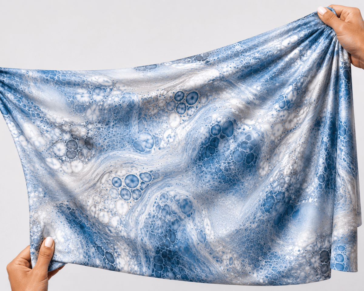 SWO1763-8 Marbled Abstract Printed Spandex Fabric – Stretch Fabric for Activewear, Swimwear & Leggings by the Yard - Spandexbyyard