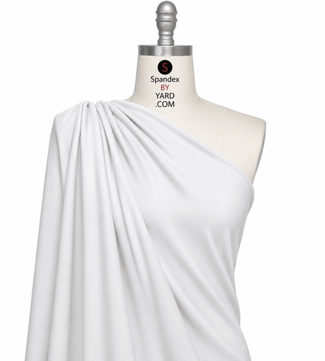 White Cotton Jersey Fabric by the Yard SP - SJ135 - 72 - Spandexbyyard