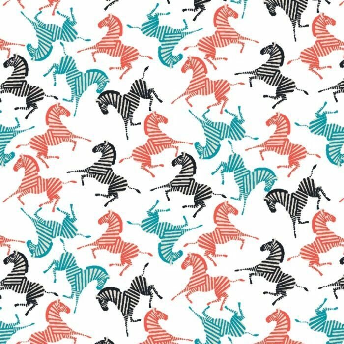 01263 Zebra Multicolor - Spandexbyyard