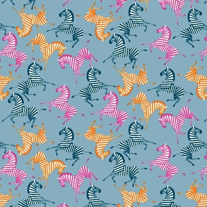 01263 Zebra Multicolor - Spandexbyyard