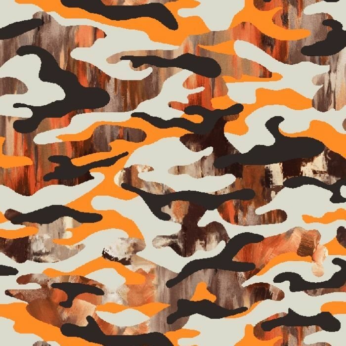 Painted Camouflage Spandex Fabric – Artistic Camo Stretch Fabric