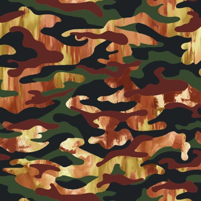 Painted Camouflage Spandex Fabric – Artistic Camo Stretch Fabric