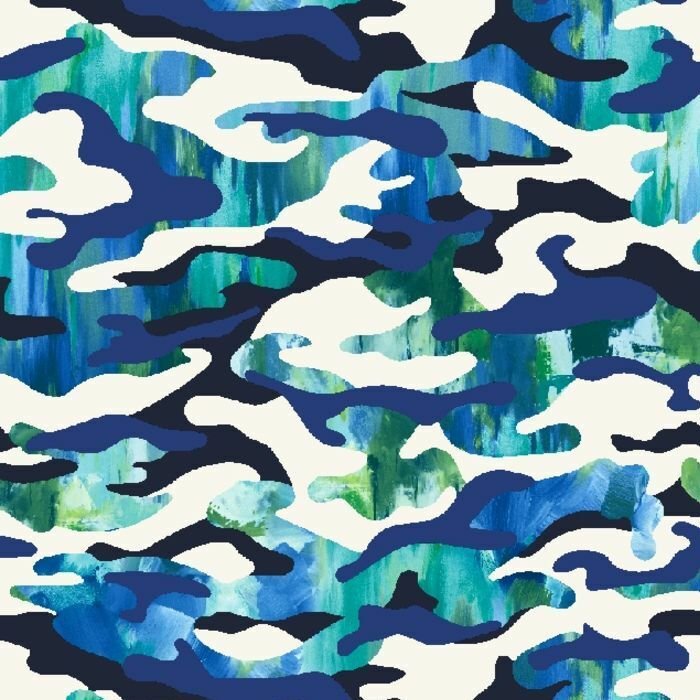 Painted Camouflage Spandex Fabric – Artistic Camo Stretch Fabric