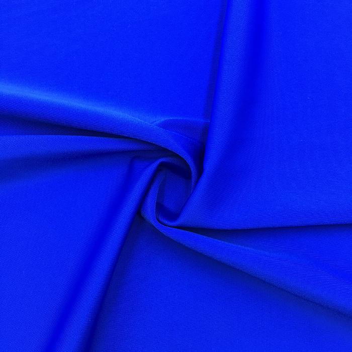 Royal blue matte double-sided stretch crepe fabric