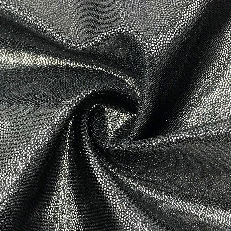 Holographic Shiny Pebble Foil on Heavy Stretch Nylon Spandex Fabric