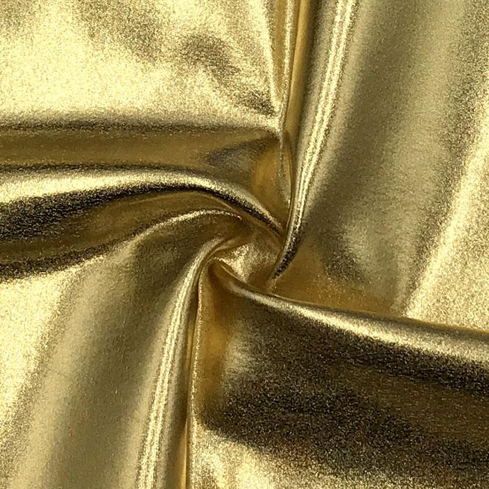 Triple Textile Metallic Shiny All Over Foil Stretch Polyester Spandex Fabric by The Yard (Royal)