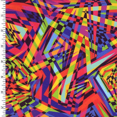 P-SPT101-0 | abstract, multi-color, geometric, Printed SpandexSpandex, Printed SpandexSpandexByYard/SportekSpandexbyyard