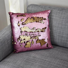 Magic Mermaid Sequin Home Decorative Throw Pillow Cover 18