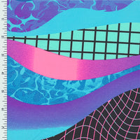 SP-GG7202 Brazilian Design "GEO Waves"Spandex, Printed SpandexSpandexByYard/SportekSpandexbyyard