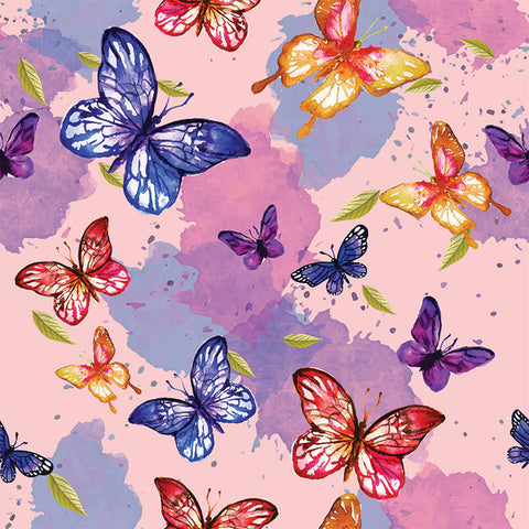 SPT 6601 WATERCOLOR BUTTERFLIES | Spandexbyyard