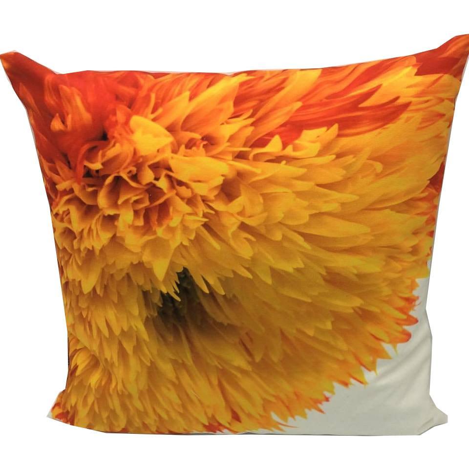 Throw Pillow Case Cover Fiery SunflowerPillowHome DecoSpandexbyyard
