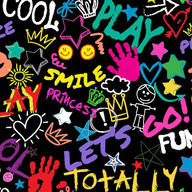 kids word play printed spandex fabric colorful letters pattern for kids clothing