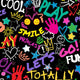 kids word play printed spandex fabric colorful letters pattern for kids clothing