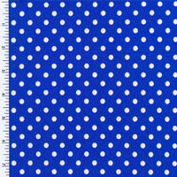 Mini Poco Dot Tricot White Royal Blue Printed SpandexSpandex, Printed SpandexSpandexByYard/SportekSpandexbyyard