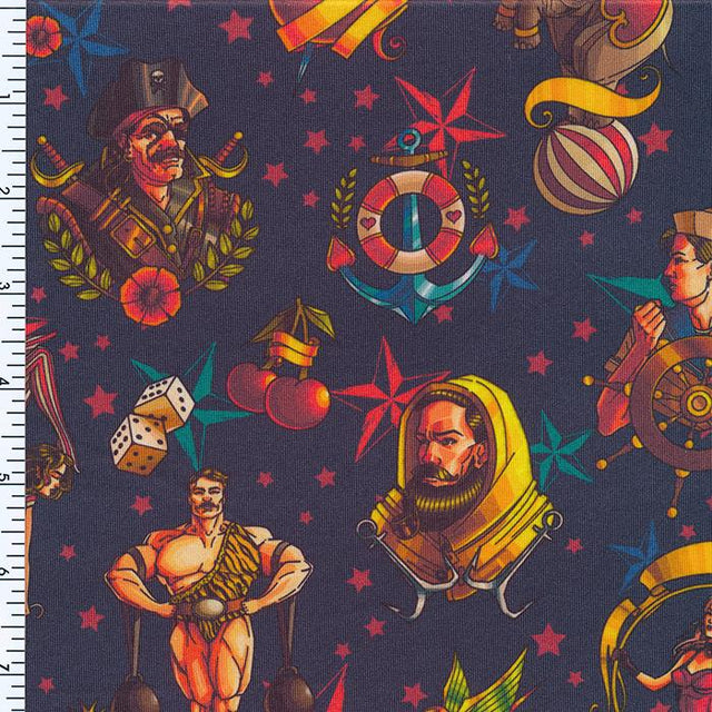 P - 90476 - Corvexisland Printed Spandex - Spandexbyyard