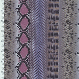 P - K01001 Snake Grey Printed Spandex Sportek Poly Spandex Tricot Sanded Soft hand "Nafta Certified" - Spandexbyyard