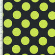 P - Pocodot - Trico Black Neon Yellow | simple, polka dot, circle Nylon Spandex Tricot Matte - Spandexbyyard