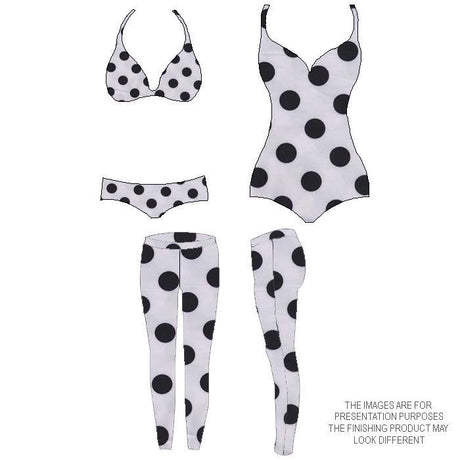 p - scp294 - 58 white/Navy dot | Printed Spandex - Spandexbyyard